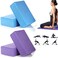 Blocks Pilates Yoga Foaming Foam Brick Exercise Fitness Stretching Aid Gym Yoga 2 pcs Purple