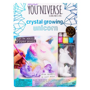 Just My Style Youniverse 3D Crystal Growing Unicorn atHome STEM Kits for Kids Age 6 and Up Grow Your Own Crystals DIY 3D Unicorn