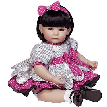 ADORA Realistic Baby Doll Little Dreamer Toddler Doll  20 inch Soft CuddleMe Vinyl Black Hair Brown Eyes