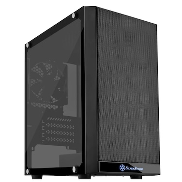 SilverStone Technology MicroATX Glass Computer Case PS15BG
