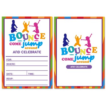 30 Bounce House or Jumping Party Invitations With Envelopes  Kids Birthday Invitations for boys or girls