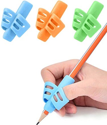 JuneLsy Pencil Grips for Kids Handwriting Pencil gripper Pencil Holder Posture Correction Training Writing AIDS for preschooler Kids toddler Children Special Needs 3 PCS