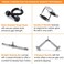 Yes4All Combo Double D Handle Cable Attachment Tricep RopeTricep Pull Down Rope Rotating Straight Bar and VShaped Bar Handle