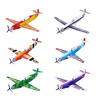 Toyvian Flying Airplane Gliders ToysFoam Plane Models36 Pack 8 Inch Party Bag Fillers for Kids