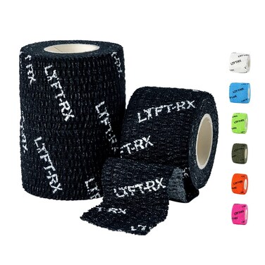 LYFTRX Weightlifting Hook Grip Tape wPremium Adhesive for Olympic Weight Lift Cross Training  Lifting Stretch Fit Athletic Finger Wrap Protects Thumb Fingers Size 2in BLUE 3ROLLS