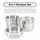 Viking Culinary 3Ply Stainless Steel Pasta Pot 8 Quart Includes Pasta  Steamer Insert Dishwasher Oven Safe Works on All Cooktops including Induction