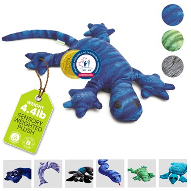 manimo Weighted Lizard Stuffed Animal for Kids  Adults  Lizard Plush Sensory Lap Pad  Stress Relief Pillow Lizard Toy for Shoulder Chest Back  Legs  Perfect for Home Schools Kindergardens