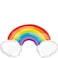 Burton  Burton Rainbow with Clouds FoilMylar Balloon 37