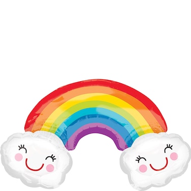 Burton  Burton Rainbow with Clouds FoilMylar Balloon 37