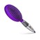 QwikClean Brush  Easy Clean Retractable Bristles and Detangling Oval Brush for Curly Straight and Thick Hair  Wet and Dry Hair  Purple