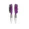 QwikClean Brush  Easy Clean Retractable Bristles and Detangling Oval Brush for Curly Straight and Thick Hair  Wet and Dry Hair  Purple