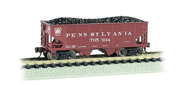 Usra 55Ton 2Bay Hopper  PRR 705934 Tuscan Red  N Scale