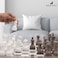 Radicaln Marble Chess Set 15 Inches Grey Oceanic and White Handmade Chess Sets for Adults  Chess Game Set 2 Player 1 Chess Board  32 Chess Pieces  Board Game