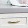 Hickory Hardware 1 Pack Solid Core Kitchen Cabinet Pulls Luxury Cabinet Handles Hardware for Doors  Dresser Drawers 3 Inch  334 Inch 96mm Hole Center Flat Ultra Brass Velocity Collection