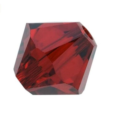200pcs Authentic Preciosa 4mm 016 inch Small Faceted Bicone Crystal Loose Beads Siam Red Compatible with Swarovski 53015328 for DIY Jewelry Making PreB405