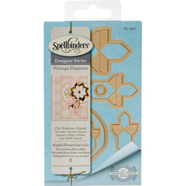 Spellbinders Angeled Flower Fold N Go EtchedWafer Thin Dies