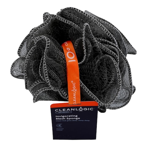 Clean Logic Purifying Charcoal Mesh Bath Sponge 1 Ea 1count