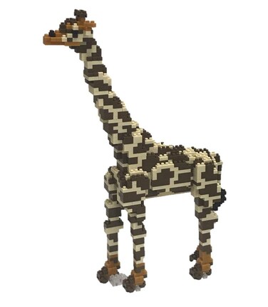 nanoblock Deluxe Giraffe Building Kit Orange