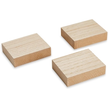 Juvale Wooden Blocks for Crafts Wood Rectangle 388 x 31 in 3Pack