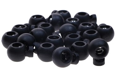 Tupalizy Plastic Round Spring Toggle Stopper Black Single Hole Cord Sliding Cord Fastener Locks End Fastener for Paracord Drawstrings Camping Hiking Shoelace Replacement Sports Backpacks 20PCS