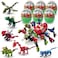 13in1 PreFilled Eggs with Dinosaurs Building Blocks Lego Compatible Transforming Dino Bricks Egg Surprise Kids Party Favors Goodie Bag Fillers Classroom Prizes