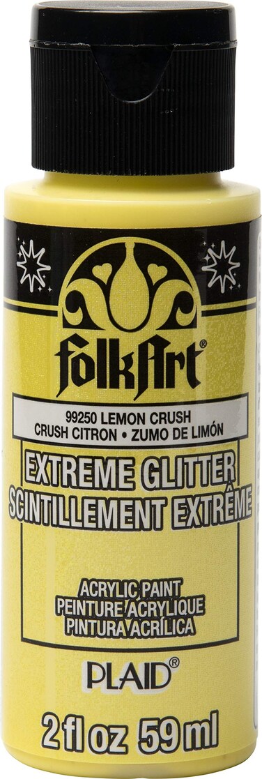 FolkArt Extreme Glitter Paint Lemon Crush