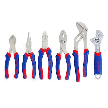 WORKPRO 6Piece Pliers  Wrench Set 7 Diagonal Pliers 8 Long Nose Pliers 8 Linesman Pliers 8 Slip Joint Pliers 10 Water Pump Pliers 8 Adjustable Wrench W001315A