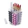 HBlife Lipstick Holder Acrylic Rotating 64 Lipstick Tower Organizer Spinning Lipstick Tower Lipgloss Holder with Removable Dividers