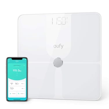eufy by Anker Smart Scale P1 with Bluetooth Body Fat Scale Wireless Digital Bathroom Scale 14 Measurements WeightBody FatBMI Fitness Body Composition Analysis Black lbskg