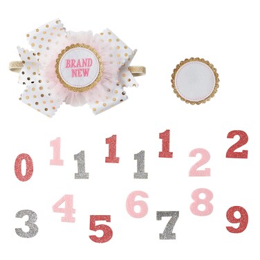 Mud Pie Monthly Milestone Headband Baby Girl