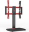 FITUEYES Universal TV Stand for 2760 Inch TV Swivel Table Top TV Stand Mount with Glass Base Height Adjustable Pedestal TV Mount Stand Holds 88lbs