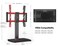 FITUEYES Universal TV Stand for 2760 Inch TV Swivel Table Top TV Stand Mount with Glass Base Height Adjustable Pedestal TV Mount Stand Holds 88lbs