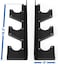 Yes4All Barbell Holder Horizontal Storage Rack for Home Gym Organizer Barbell Storage Rack Fit 2inch Olympic Bars Curl Bars Triceps Bars Dumbbell Handles 2 pair