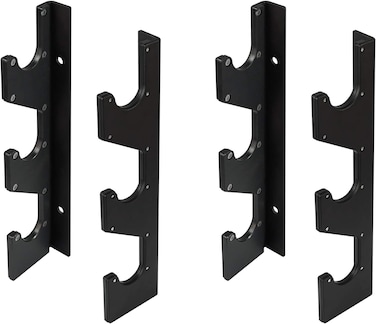 Yes4All Barbell Holder Horizontal Storage Rack for Home Gym Organizer Barbell Storage Rack Fit 2inch Olympic Bars Curl Bars Triceps Bars Dumbbell Handles 2 pair