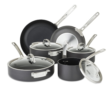 Viking Culinary Hard Anodized Nonstick Cookware Set 10 Piece Dishwasher Oven Safe Works on All Cooktops including Induction