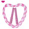Kids Jump Rope Soft Beaded Plastic Skipping Ropes Adjustable Portable Fitness Exercise Gift for Girls Boys Women Men Beginners Family Indoor  Outdoor Workout Pink