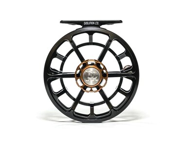 ROSS REELS Evolution LTX 45wt Black Fly Fishing Reel  Durable Lightweight Aluminum Large Arbor Reel for Trout Redfish Bonefish Snook Fishing