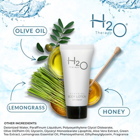 H2O Therapy Body Lotion Travel Size Hotel Hospitality 1 oz Case of 300