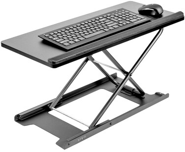VIVO Black Single Top 27 inch HeavyDuty Scissors Lift Keyboard and Mouse Riser Designed for Ergonomic Sit Stand Workstations DESKV000P