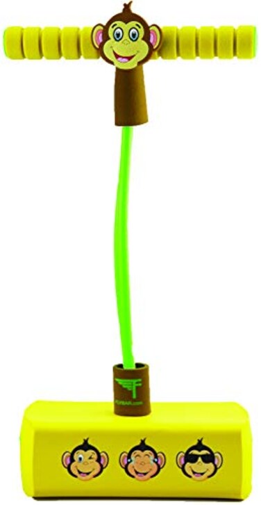 Flybar My First Foam Pogo Jumper for Kids Fun and Safe Pogo Stick for Toddlers Durable Foam and Bungee Jumper for Ages 3 and up Supports up to 250lbs Yellow Monkey