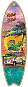 SJT ENTERPRISES INC Sun Fun and Lots of Margaritas 5 x 16 Surfboard Wood Plaque Featuring The Artwork of Michael Messina SJT96211
