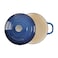 CrockPot Artisan Round Enameled Cast Iron Dutch Oven 7Quart Sapphire Blue