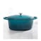 CrockPot Artisan Oval Enameled Cast Iron Dutch Oven 7Quart Teal Ombre
