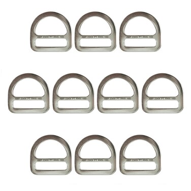 Fusion Climb Kendo Carbon Steel Drop Forged Single Slotted DRing Silver MBS 23KN10P