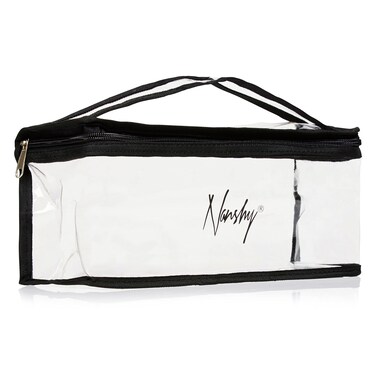 Nanshy Clear Makeup Bags with Zipper  Organizer  Travel Toiletry Bag  Long  Large Bag with Handle for Easy Carrying  Transparent Clear Makeup Case  Cosmetic Bag  11x45x4 In