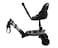 Englacha 2in1 Cozy X Rider Black  Child Rider Stroller Attachment with Saddle Seat and Standing Platform  Universal Fit for Most Prams  Quick and Easy to Use  Designed for Safety