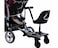 Englacha 2in1 Cozy X Rider Black  Child Rider Stroller Attachment with Saddle Seat and Standing Platform  Universal Fit for Most Prams  Quick and Easy to Use  Designed for Safety