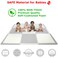 Baby Play Mat Tiles Extra Large Thick NonToxic Foam Floor Puzzle Mat Interlocking Activity Playmat for Infants Toddlers Kids Crawling Tummy Time 74x74 Inches GreyWhite