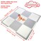 Baby Play Mat Tiles Extra Large Thick NonToxic Foam Floor Puzzle Mat Interlocking Activity Playmat for Infants Toddlers Kids Crawling Tummy Time 74x74 Inches GreyWhite