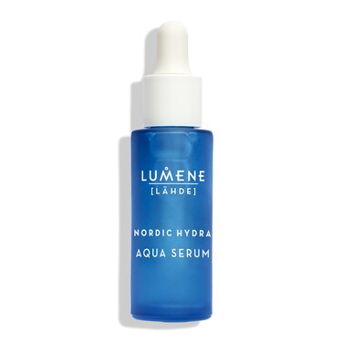 Lumene Nordic Hydra Arctic Dew Quenching Aqua Face Serum  Pure Concentrated Skin Hydration  Arctic Spring Water for Lasting Dewy Skin  Nordic Red Algae  Hyaluronic Acid Hydrating Serum 1 fl oz